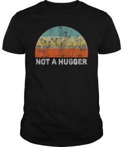 Not A Hugger Funny Retro Style Sarcastic Cactus T-Shirt