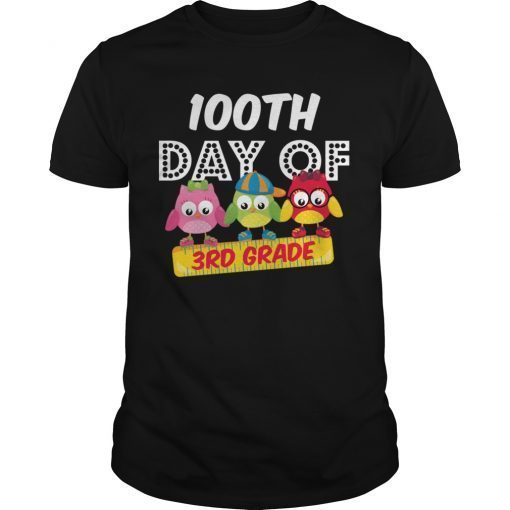 Owl 100 Days 3rd Grade T-Shirt