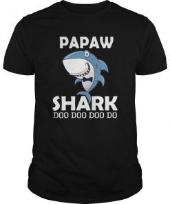 Papaw Shark Doo Doo T-Shirt Funny Kids Christmas Gift