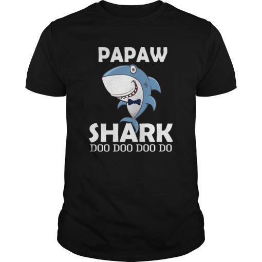 Papaw Shark Doo Doo T-Shirt Funny Kids Christmas Gift