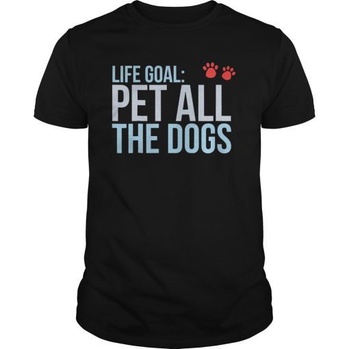 Pet All The Dogs Paw Print T-Shirt