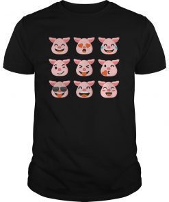 Pig Face Emojis Shirt Funny Emoji Chinese New Year 2019 Tee