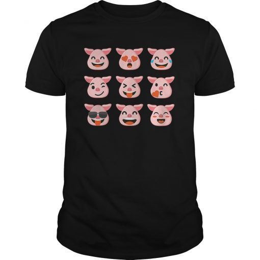 Pig Face Emojis Shirt Funny Emoji Chinese New Year 2019 Tee