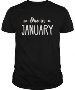 Pregnancy Shirt Heart Pregnant Mom Baby Due In January 2018