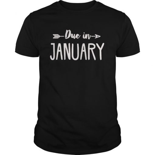 Pregnancy Shirt Heart Pregnant Mom Baby Due In January 2018