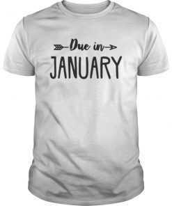 Pregnancy Shirt Heart Pregnant Mom Baby Due In January 2018