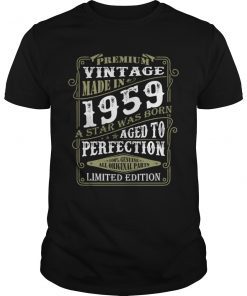 Premium Vintage 1959 Star Born Aged To Perfection T-Shirt