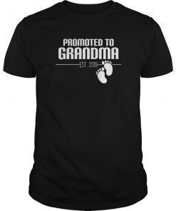 Promoted To Grandma Est 2019 T-Shirt New Grandmother Gift