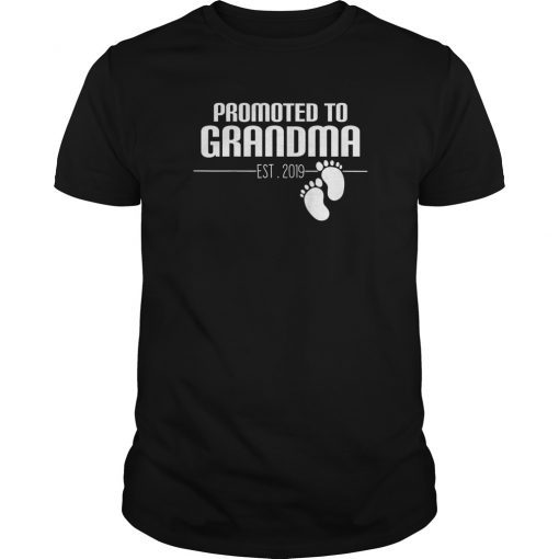 Promoted To Grandma Est 2019 T-Shirt New Grandmother Gift