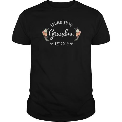 Promoted to Grandma Est 2019 Mothers Day New Grandma T-Shirt