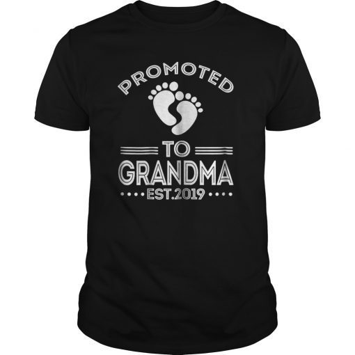 Promoted to Grandma est 2019 T-shirt Gift For New Grandma