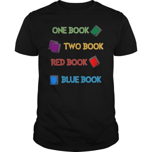 Reading Shirt One Book Two Book Red Book Blue Book