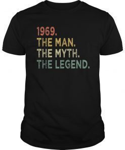 Retro Vintage 1969 50 Years Old Shirt Perfect 50th