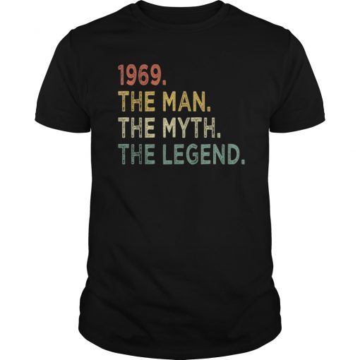 Retro Vintage 1969 50 Years Old Shirt Perfect 50th