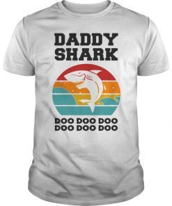 Retro Vintage Daddy Shark T-Shirts