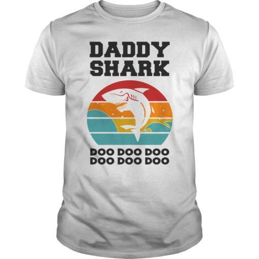 Retro Vintage Daddy Shark T-Shirts