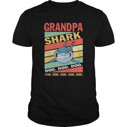 Retro Vintage Grandpa Shark T Shirt