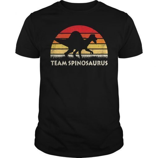 Retro Vintage Team Spinosaurus Silhouette Dinosaur Shirt