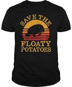 Save The Floaty Potatoes Retro Vintage Sunset Shirt