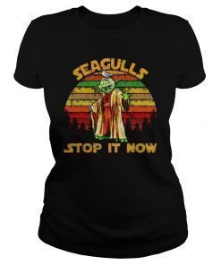 Seagulls Stop It Now Retro Tee Shirt