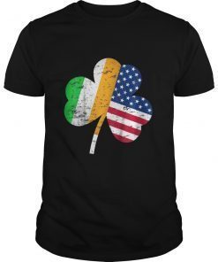 Shamrock Shirt Ireland USA Irish American Flag Gift