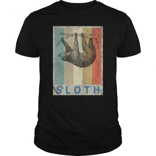 Sloth Vintage Retro Style Grunge T-Shirt