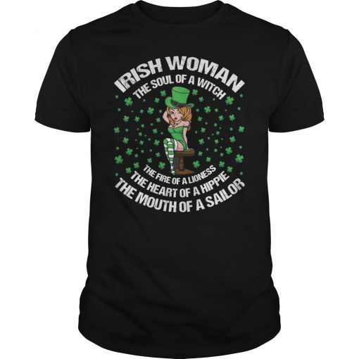 St Patricks Day Gift Irish Woman The Soul of A Witch Shirt