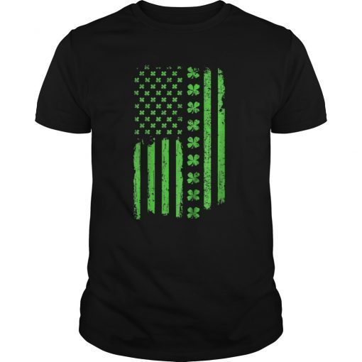 St Patricks Day Irish American Flag T-Shirt