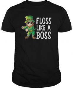 St Patrick's Day Leprechaun Floss Like A Boss Tee Shirt