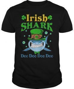 St Patricks Day T Shirt Irish Shark Doo Doo Doo Funny