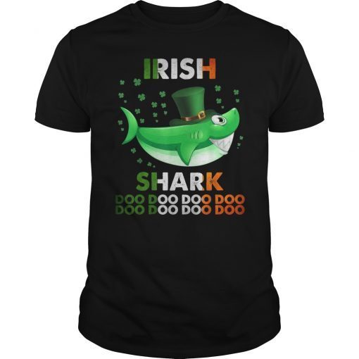 St Patricks Day Toddler Irish Shark Leprechaun Tee