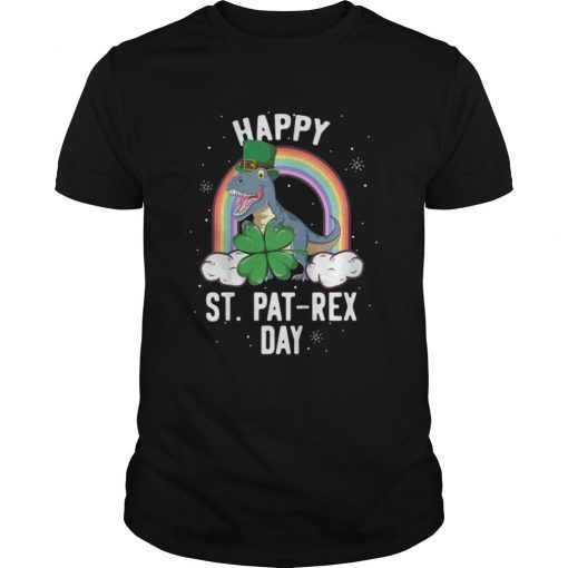 T Rex Happy St Patricks Day T-Shirt Pat Trex Pun Dinosaur