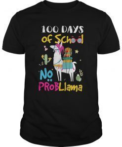 Teacher Prob Llama Lover 100 Days Of School T-Shirts