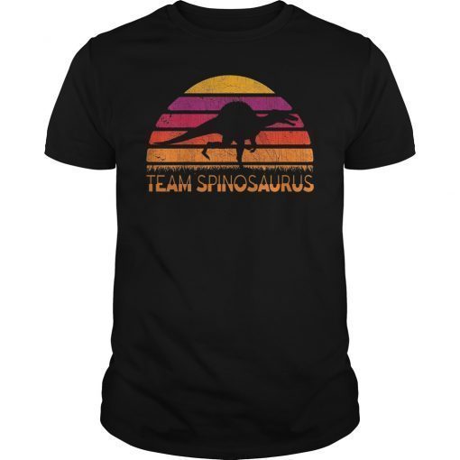 Team Spinosaurus Sunset Retro Funny Vintage T-Shirt