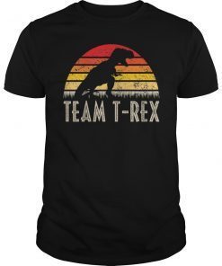 Team T Rex Sunset Retro Vintage Dinosaur Shirt