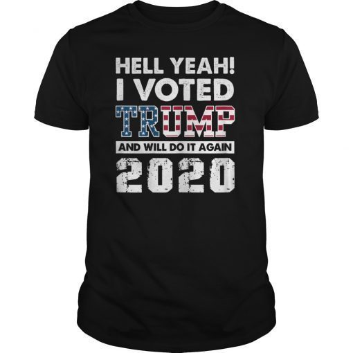 Trump 2020 Shirt I Voted Trump Flag Tee MAGA Shirt