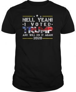 Trump 2020 Shirt I Voted Trump Flag Tee MAGA Shirt