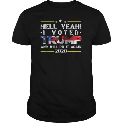 Trump 2020 Shirt I Voted Trump Flag Tee MAGA Shirt