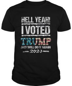 Trump 2020 Shirt I Voted Trump Flag Tee MAGA Shirt