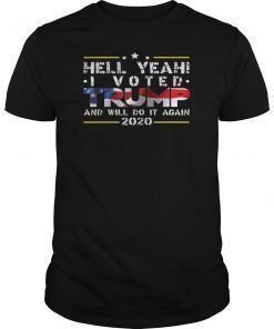 Trump 2020 Shirt I Voted Trump Flag Tee MAGA Shirt