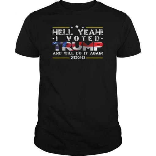 Trump 2020 Shirt I Voted Trump Flag Tee MAGA Shirt