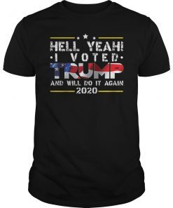 Trump 2020 Shirt I Voted Trump Flag Tee MAGA Shirt