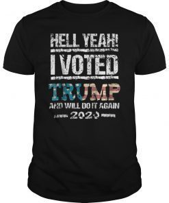 Trump 2020 Shirt I Voted Trump Flag Tee MAGA Shirt