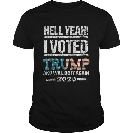 Trump 2020 Shirt I Voted Trump Flag Tee MAGA Shirt