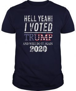 Trump 2020 Shirt I Voted Trump Flag Tee MAGA Shirt