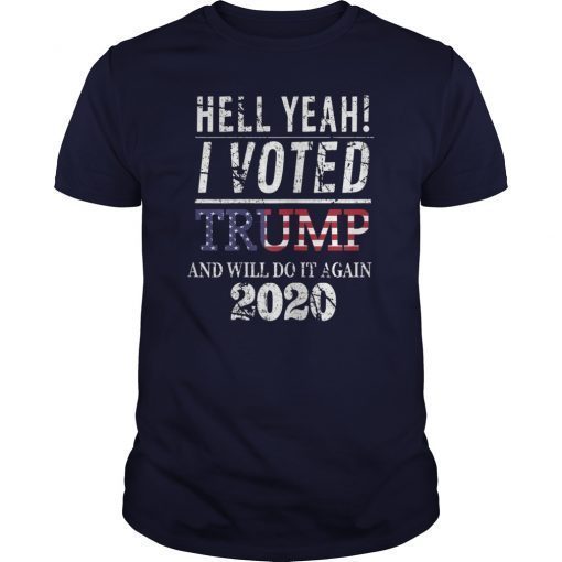 Trump 2020 Shirt I Voted Trump Flag Tee MAGA Shirt