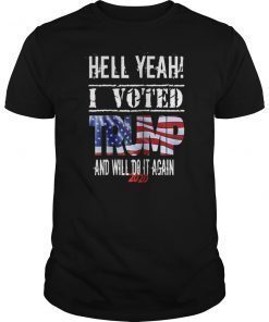 Trump 2020 T-shirt i Voted Trump MAGA Shirt Flag Tee