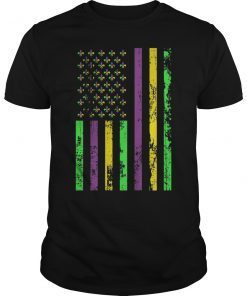 US Mardi Gras Flag Celebration Shirt