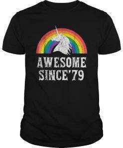 Unicorn 40th Gift Rainbow 1979 40 Years Old T Shirt