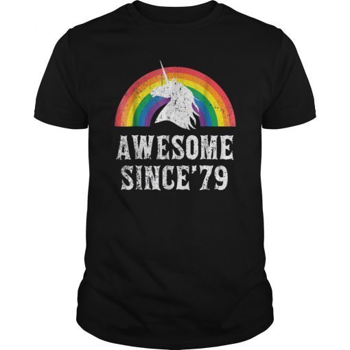 Unicorn 40th Gift Rainbow 1979 40 Years Old T Shirt